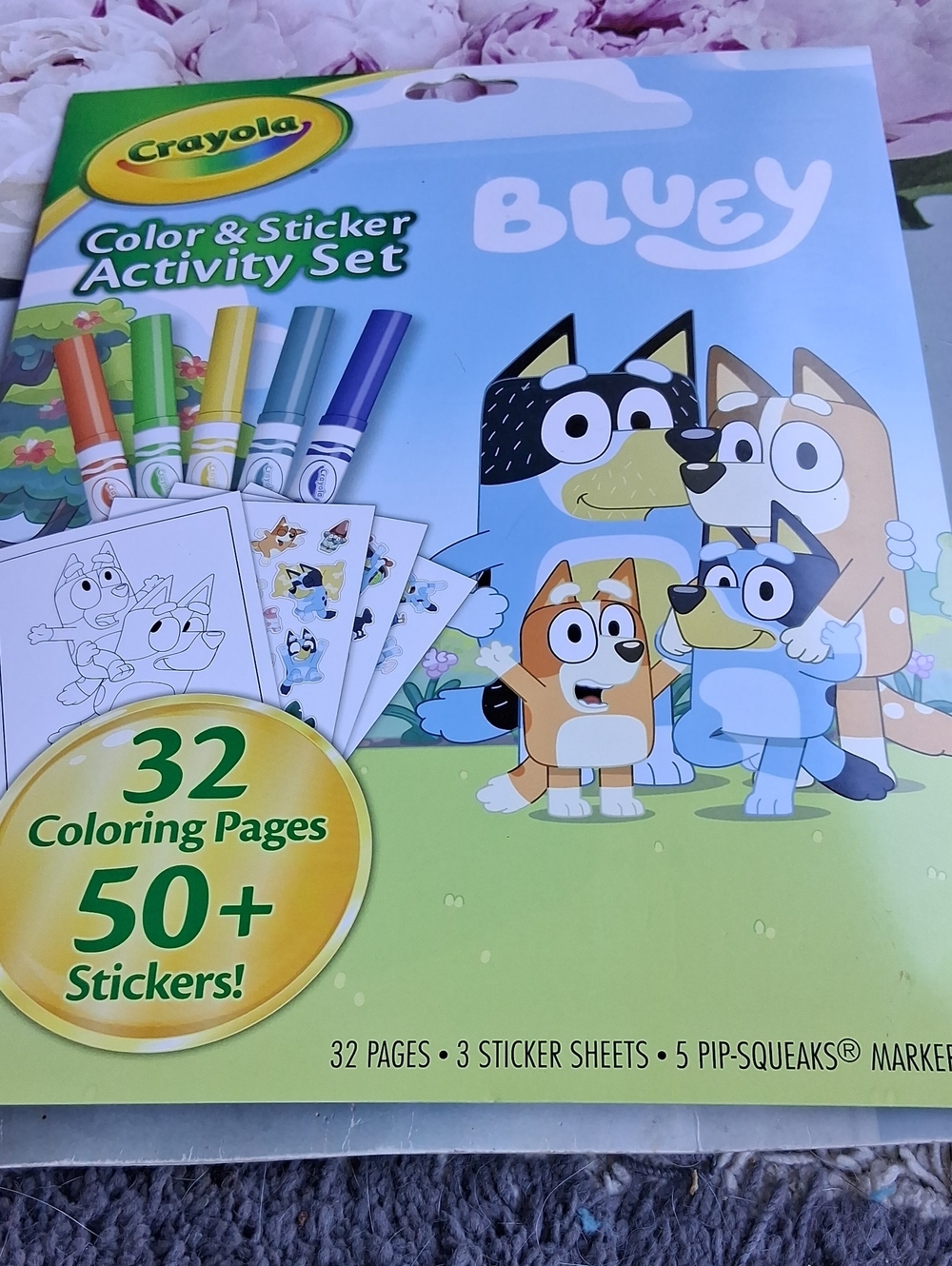 Crayola Bluey Color & Sticker Activity Set - Blue, Green, Yellow